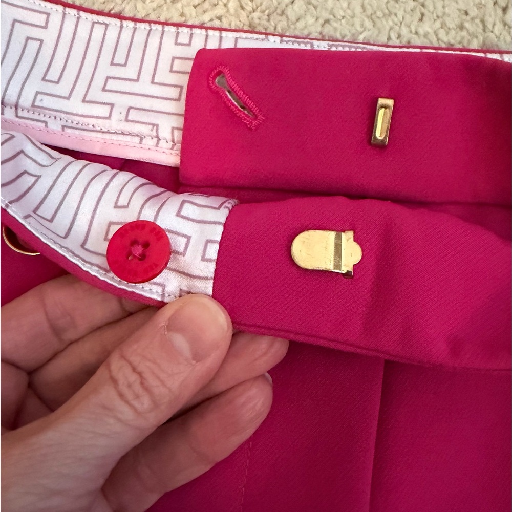 Ted Baker Women's Fuschia Trousers Pants Ankle Cropped Size 1 US Size 4 - Picture 5 of 11